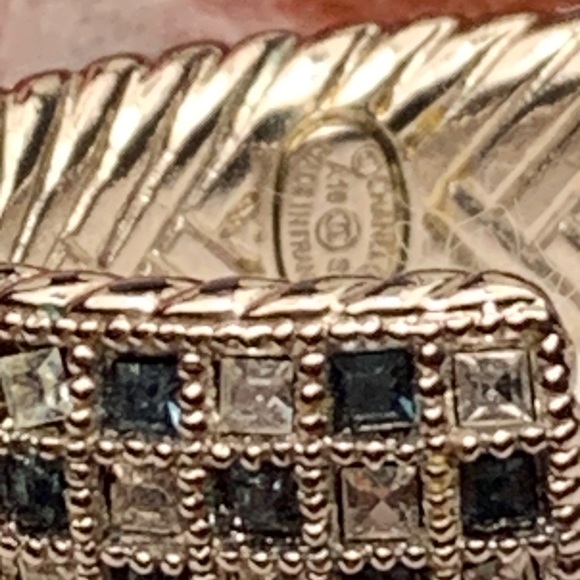 Chanel Silver Blue Crystal Hoop Earring - Picture 9 of 11